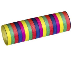 1 Rolle Luftschlangen gestreift 4 m 1 Stk.