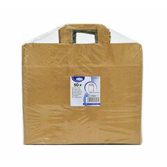 Preview: 250x GASTRO Papiertragetaschen 33 x 32 x 21 cm mit EAN-Code braun 