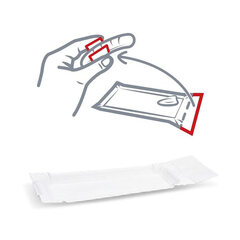 Preview: BIONATURE Pappteller mit Abriß aus Frischfaser 8 x 10 + 3 cm fettdicht weiß 