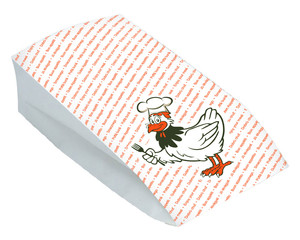 1000x Hähnchenbeutel Warmhaltebeutel MAXI 15+8x30 cm 2-lagig