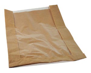 10000x Papierfaltenbeutel für Brotlaib rund 26 + 7 x 40 cm mit Fenster 19cm