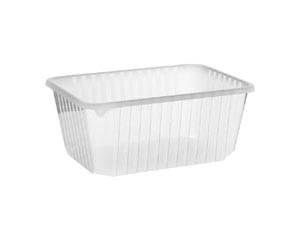 50x Rechteckschalen klar 1200 ml (PP)