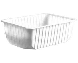 250x Rechteckschalen weiß 1000 ml (PP)