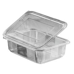 Rechteckbecher klar mit Deckel 1500 ml (PET) 