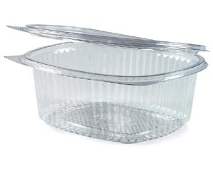 Feinkostbecher oval klar mit Deckel 2000 ml (PET) 