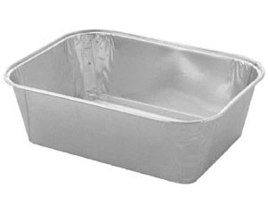 50x Aluschale eckig  550 ml 149 x 109 x 45 mm