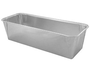 50x Aluschale eckig 2270 ml 305 x 117 x 80 mm