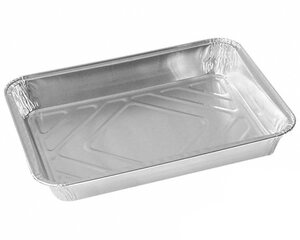 500x Alu-Menüschalen Aluschalen ungeteilt 1150 ml 227 x 177 x 39 mm