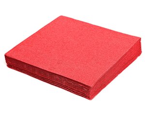 250x Servietten 24 x 24 cm 1/4 -Falz 2-lagig rot