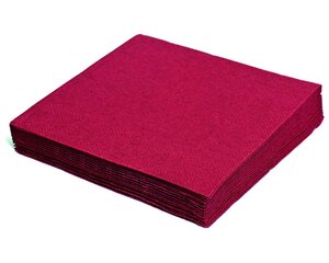50x Servietten 33 x 33 cm 1/4 -Falz 2-lagig bordeaux 