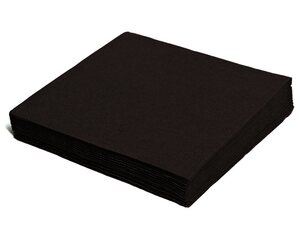 50x Servietten 33 x 33 cm 1/4 -Falz 2-lagig schwarz 