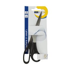 Preview: 1x Universalschere 21cm lang mit Kunststoffgriff schwarz