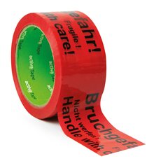 Warnband Klebeband 48mmx66m activaTape Low Noise rot mit Aufdruck Bruchgefahr