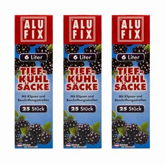 750x ALUFIX Gefrierbeutel Tiefkühlbeutel 6 Liter 28 x 45cm Verschlussclips