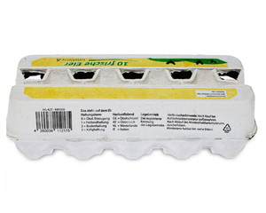 Preview: 190x Eierverpackungen für 10 Eier weiß mit Sichtfenster