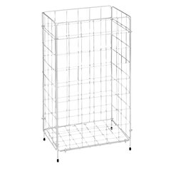 1x Gitterabfallkorb faltbar 360x255x620mm praktisch hygienisch weiß beschichtet