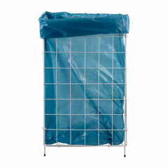 Preview: 1x Gitterabfallkorb faltbar 360x255x620mm praktisch hygienisch weiß beschichtet