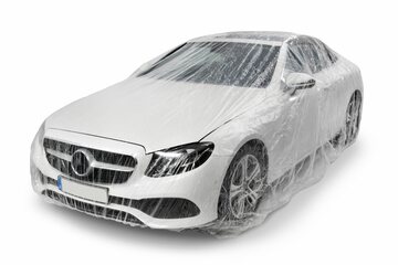 1x Autoabdeckhaube Autoplane PE transparent 430×630cm in Werkstattqualität