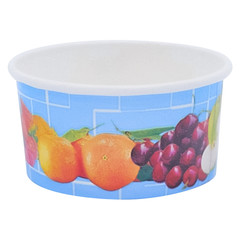 50x Eisbecher Pappe rund 160 ml Ø 85mm Höhe 43mm "Fruchtreigen" 