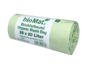 208x BIOMAT kompostierbare Bioabfallbeutel  20L mit Henkel 44x56cm | B-WARE MHD abgelaufen