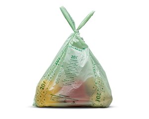 Preview: 208x BIOMAT kompostierbare Bioabfallbeutel  20L mit Henkel 44x56cm | B-WARE MHD abgelaufen