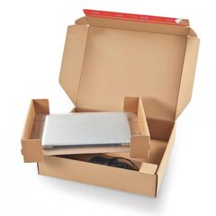 ColomPac Fixtray für 17" Notebook inkl. Versandkarton mit Selbstklebeverschluss & Aufreißfaden braun