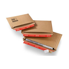 ColomPac Versandtaschen mit Querbefüllung 270 x 185 x -30 mm Wellpappe Selbstklebeverschluss Aufreißfaden braun