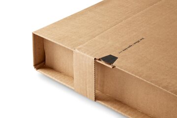 Preview: ColomPac Robuste Versandverpackung 352 x 232 x -102mm mit Sicherungslaschen Selbstklebeverschluss & Aufreißfaden braun