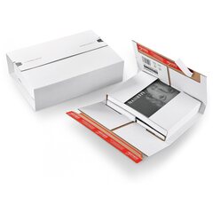 ColomPac Universal-Versandverpackung 298 x 205 x -85mm mit doppeltem Selbstklebeverschluss & Aufreißfaden weiß