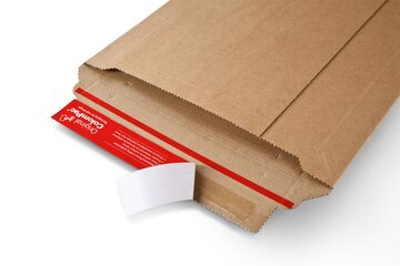 Preview: ColomPac CD-Jewel-Mailer DIN Lang 225 x 125 x 12mm Selbstklebeverschluss & Aufreißfaden für 1 CD / DVD mit Hülle