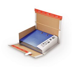 ColomPac Ordnerversandkarton flexible 370 x 295 x -85mm doppelter Selbstklebeverschluss weiß