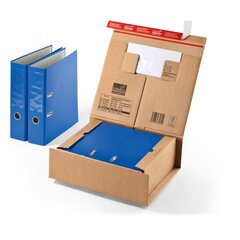 ColomPac Versandkarton 385 x 315 x 130mm für 2 Ordner A4 Selbstklebeverschluss & Aufreißfaden braun