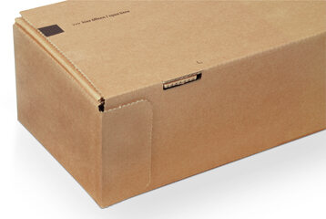 Preview: ColomPac Doppelwelliger Blitzbodenkarton mit Z-Faltung und vollüberlapp. Deckel 191x160x85mm SK-Verschluss & Aufreißfaden