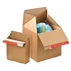 ColomPac Euroboxen L 400 x 100 x 100mm mit Selbstklebeverschluss & Aufreißfaden braun