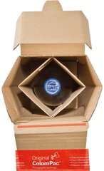 Preview: ColomPac Flaschenversandkarton für 1 Flasche 362 x 115 x 115mm mit DHL Zertifizierung braun
