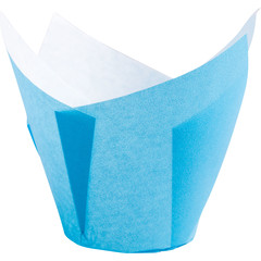 1000x Muffin-Tulip-Wraps Ø 50 x 85 mm hellblau 160x160 mm