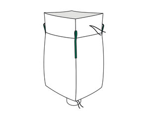 Preview: 4x Big Bag  90x90x165cm mit Schürze und Auslauf SWL 1.250 kg