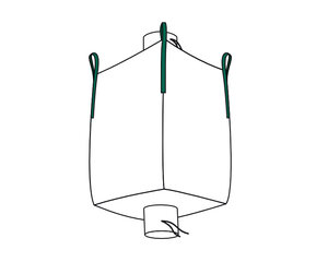 Preview: 6x Big Bag  90x90x115cm mit Einlauf und Auslauf SWL 1.250 kg