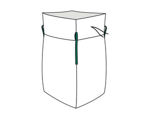 4x Big Bag  90x90x165cm mit Schürze SWL 1.250 kg