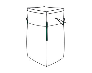 10x Big Bag  90x90x110cm mit Schürze und Inliner SWL 1.000kg