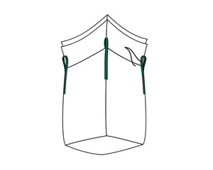 Preview: 10x Big Bag  90x90x110cm mit Schürze und Inliner SWL 1.000kg