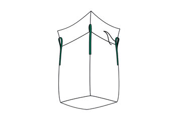 Preview: 4x Big Bag  90x90x165cm mit Schürze SWL 1.250 kg