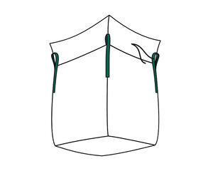 Preview: 10x Big Bag 100x100x100cm unbeschichtet SWL 1.000kg mit Schürze