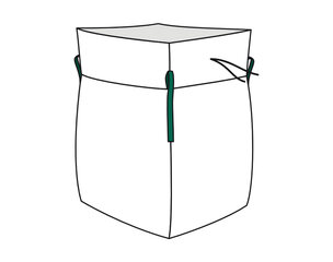 10x Big Bag 100x100x100cm unbeschichtet SWL 1.000kg mit Schürze