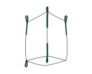 Preview: 10x Big Bag  90 x 90 x 90 cm Typ Stein  mit 4 Hebeschlaufen und 2 Bodenschlaufen