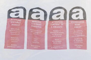 Preview: 10x Plattensack 260x125x30cm für Asbestentsorgung mit Asbestsymbol-Druck