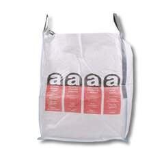 Preview: 10x Big Bag  90x90x110cm beschichtet Typ Asbest mit 2 seitigem Asbestaufdruck