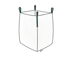 Preview: 10x Big Bag 100x100x120cm für Brennholz mit Sternenboden