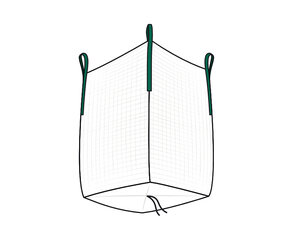 Preview: 10x Big Bag 100x100x160cm für Brennholz mit Sternenboden