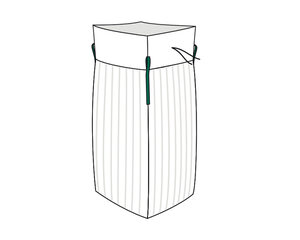 10x Big Bag  95x95x175cm Typ Holz belüftet 4-seitig Ventilationsstreifen